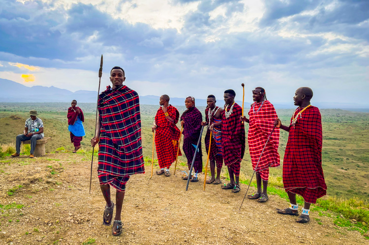 Maasai people on the way to Arusha, Tanzania