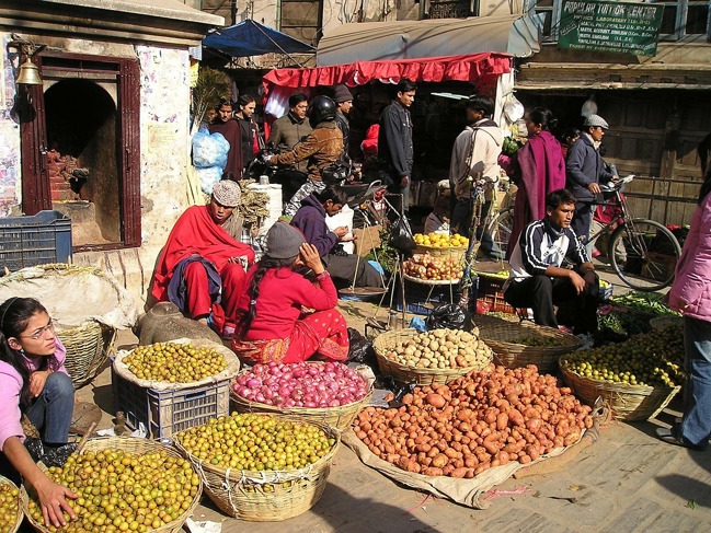 Nepalese street market