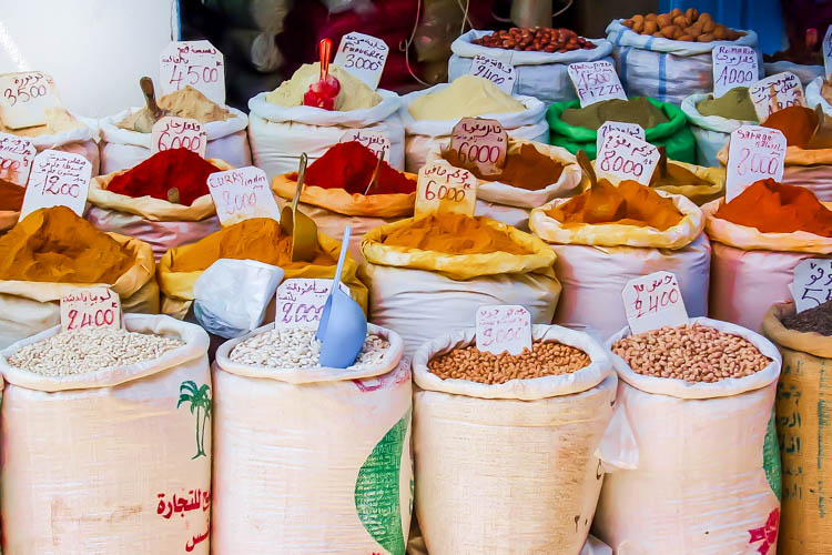 Spices on a Maroccan market (suuk)