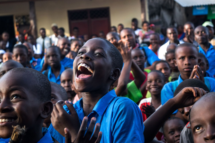 Children at a school in Kenya, Africa