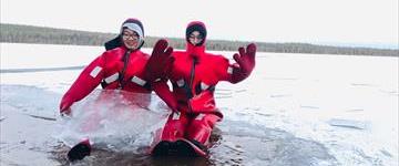 Arctic Day With Ice Fishing And Floating (Finland)