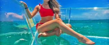 Isla Mujeres: Excursion Crystal Boat Tour At The Caribbean (Mexico)